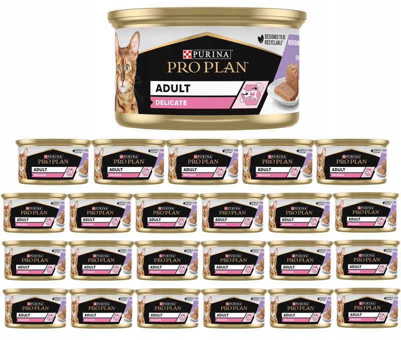 Levně Purina Pro Plan Delicate Pěna s krůtím masem pro kočky 24 x 85 g