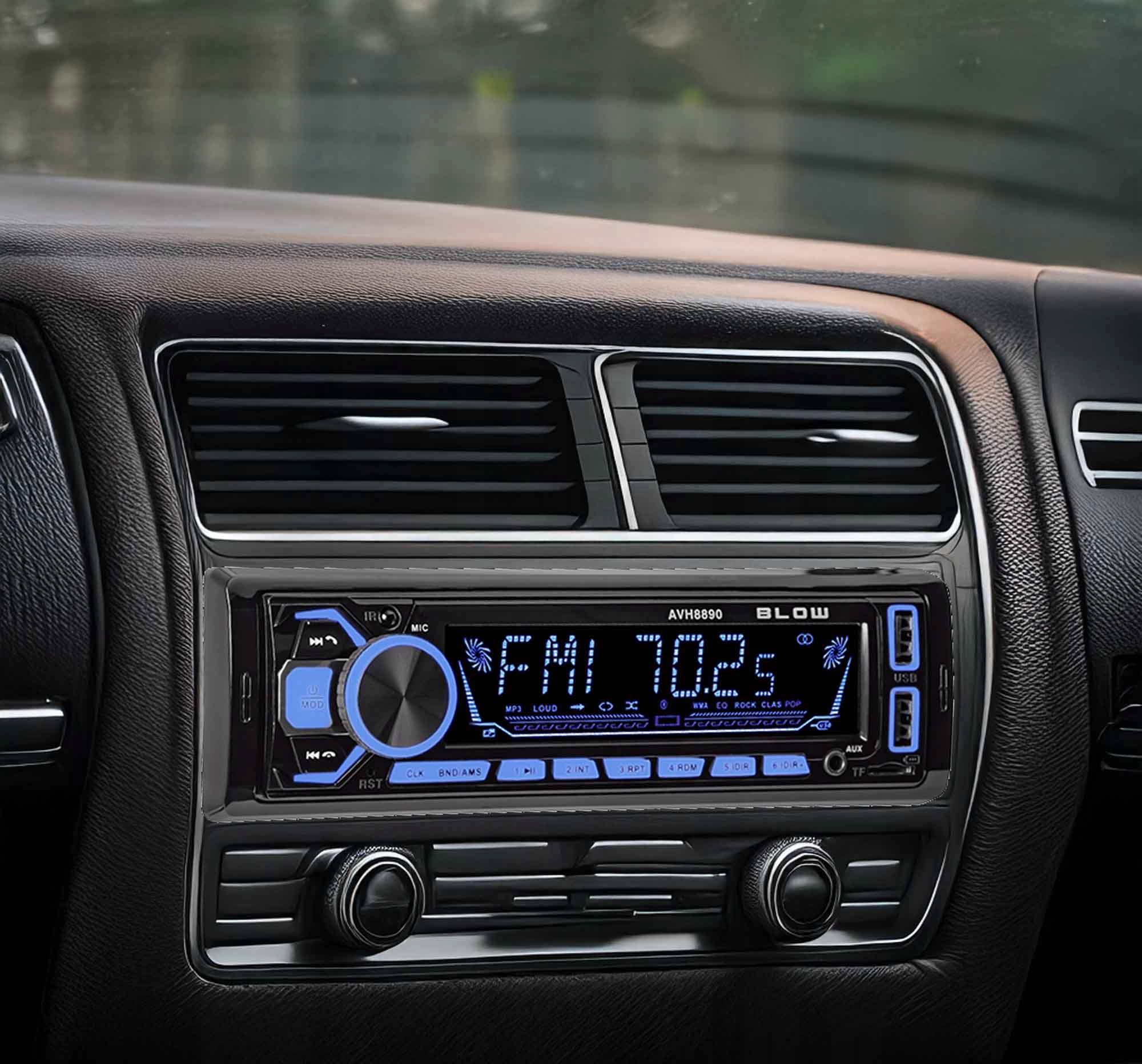 RADIO SAMOCHODOWE 1-DIN BLUETOOTH USB SD RDS KOLORY PILOT ZESTAW Stan opakowania oryginalne