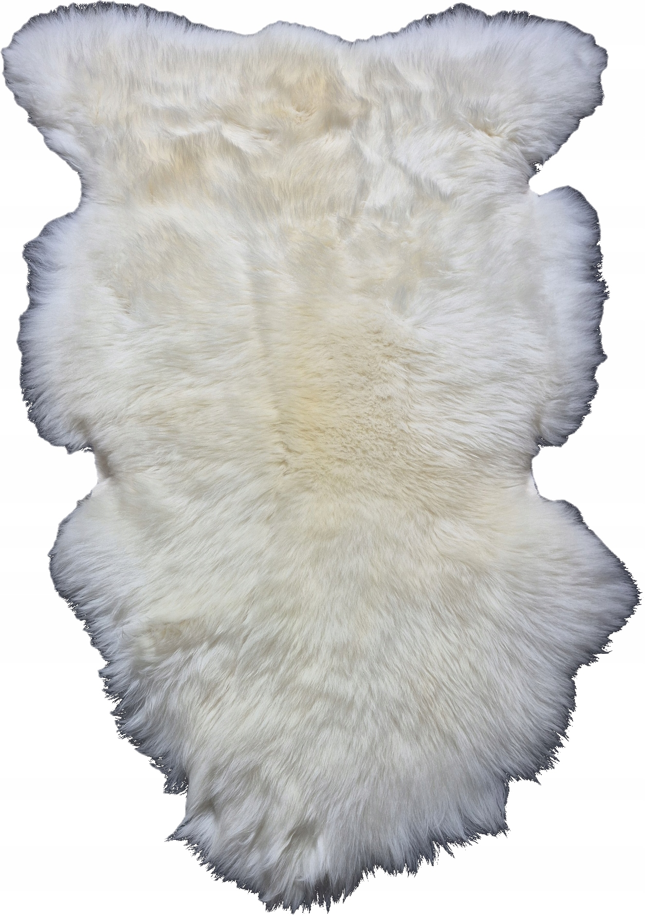 Koberec z přírodní bílé ovčí kůže M 55x100 cm, malý kožešinový koberec
