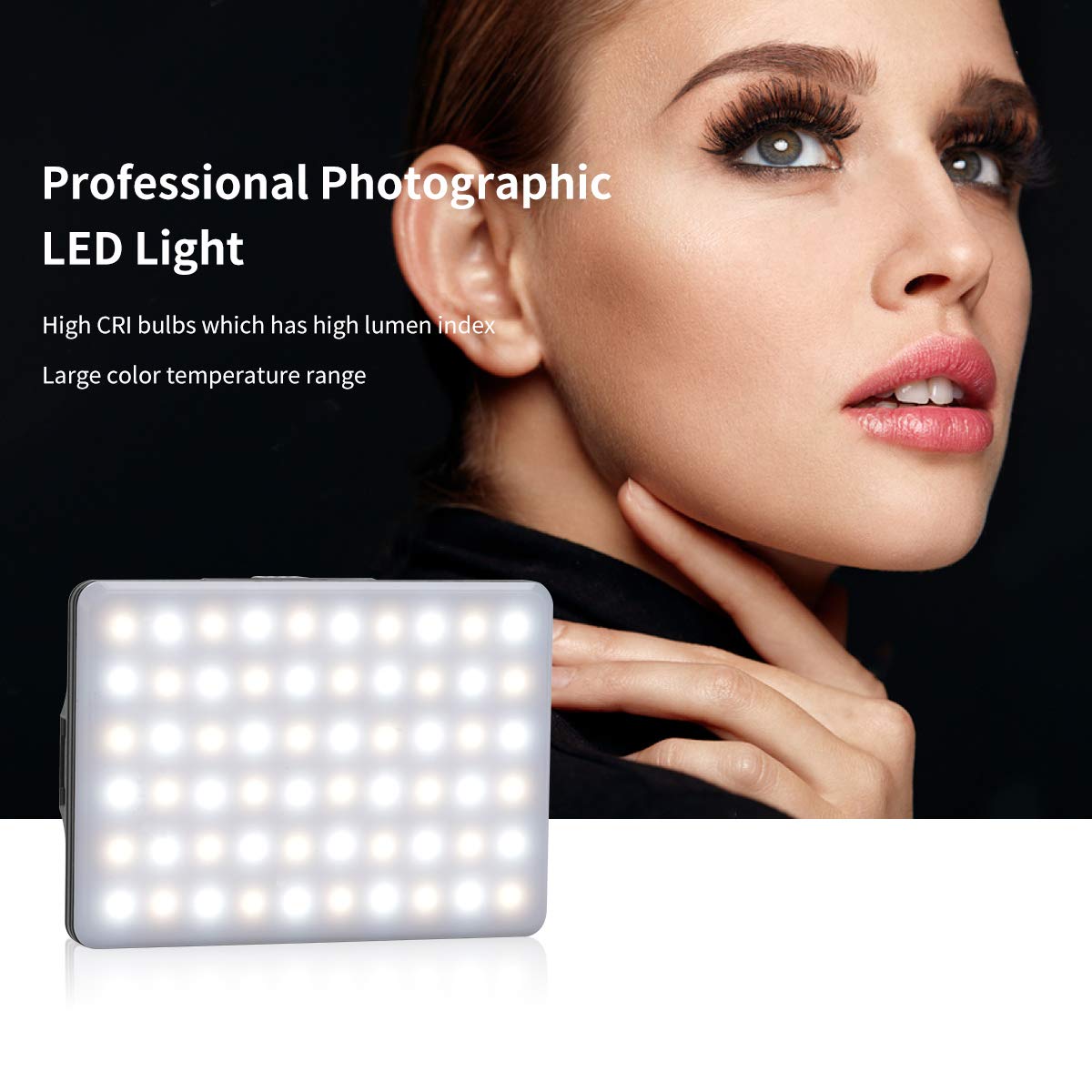 NEWMOWA Lampa LED 60 3200-5600K 3 Tryby Światła Do Telefonu i Laptopa — miniatura 6