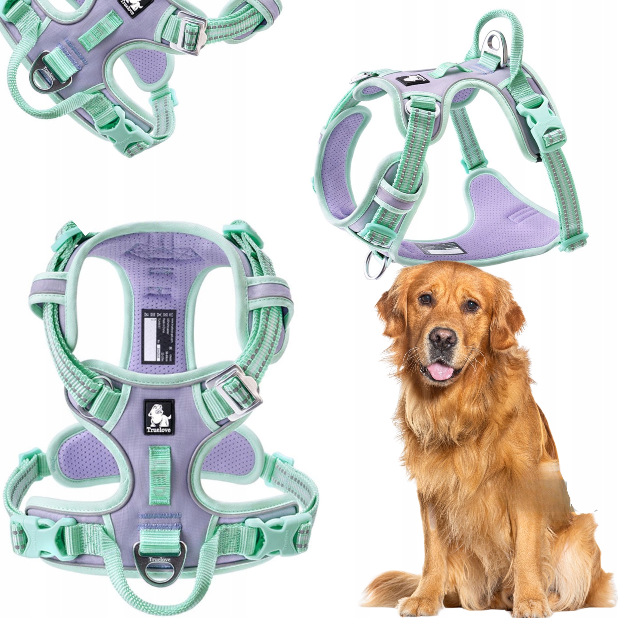 Szelki Dla Psa Easywalk Truelove Front Line Premium Cordura Liliowe XL