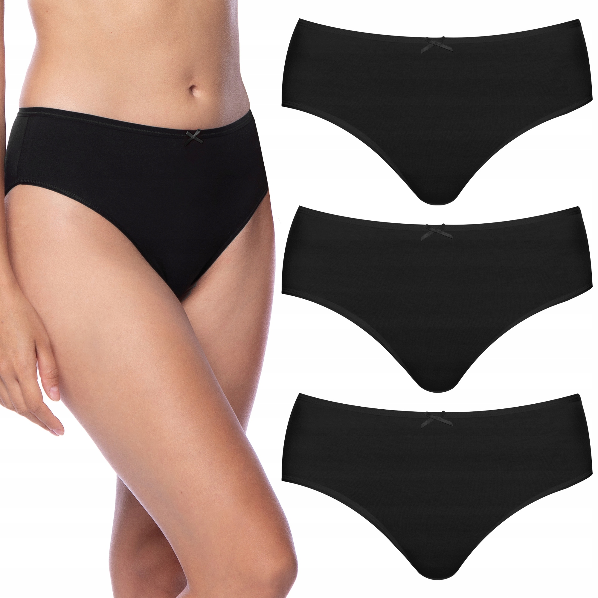 Kalhotky Dámské Bikini Lama Klasické Hladké Bavlněné Kalhotky 3-PAK L