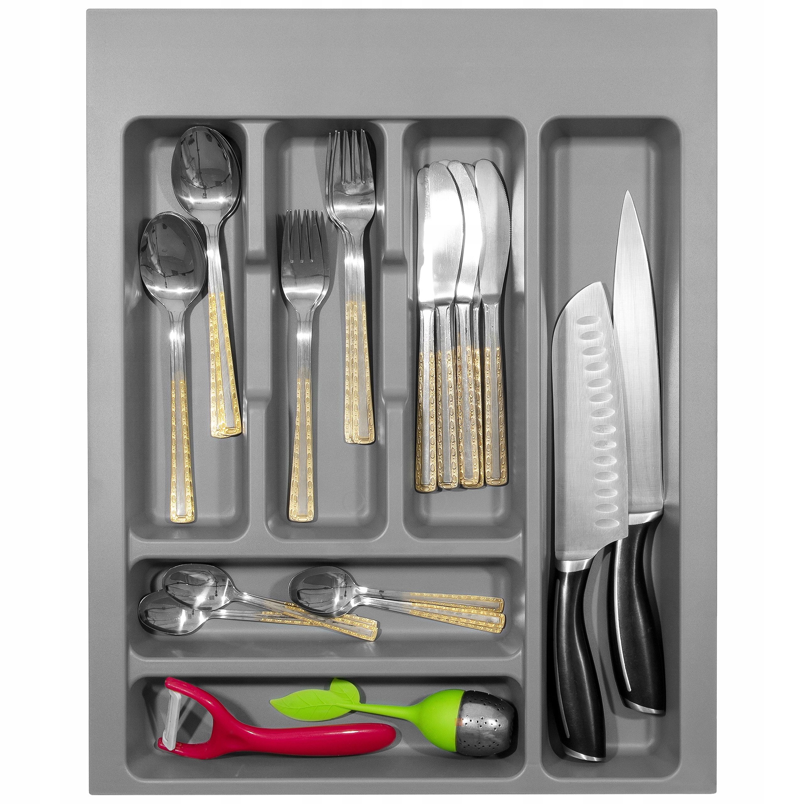 

Wkład na sztućce do szuflady 45 Optima Emuca szary