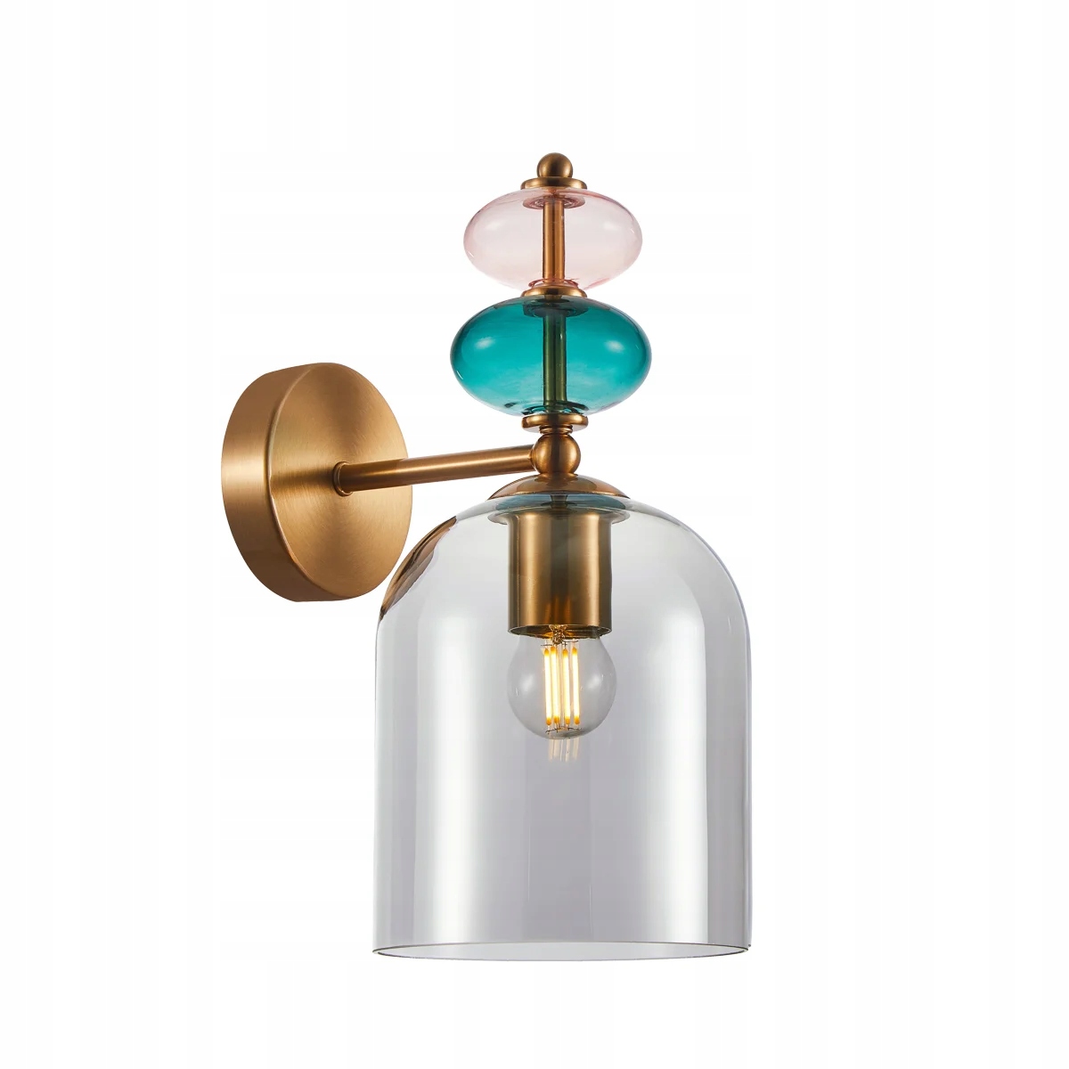 Italux Nástenné svietidlo Multicolor Sklo/Oceľ 1xE27 40W Busco