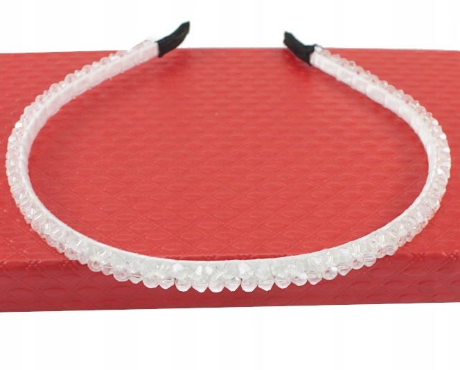 OPASKA DO WŁOSÓW KRYSZTAŁKI SZKLANE BIAŁA ŚLUB