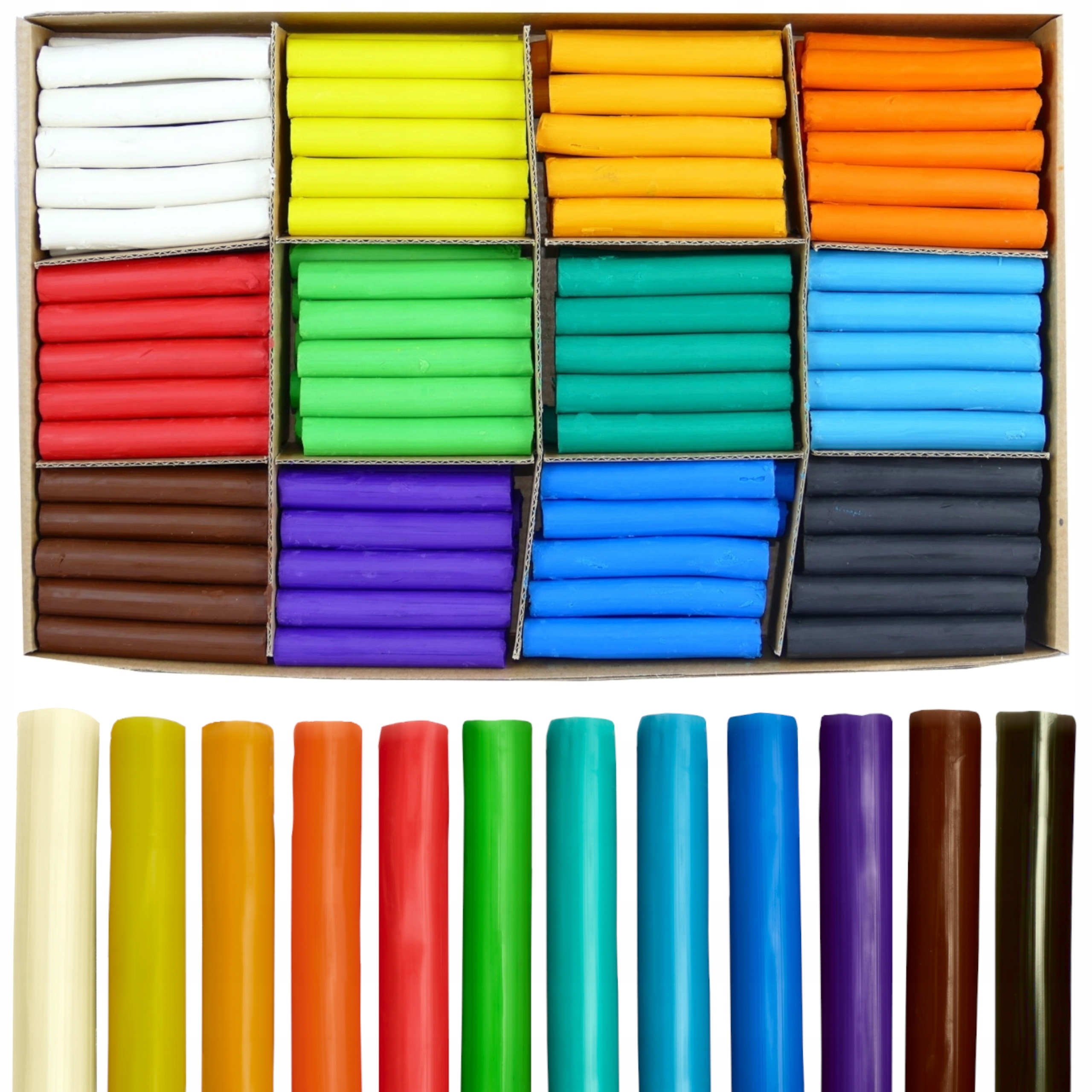 PLASTELINA MONA ZESTAW DLA PRZEDSZKOLI 180 SZTUK 12 kolorów MAJEWSKI