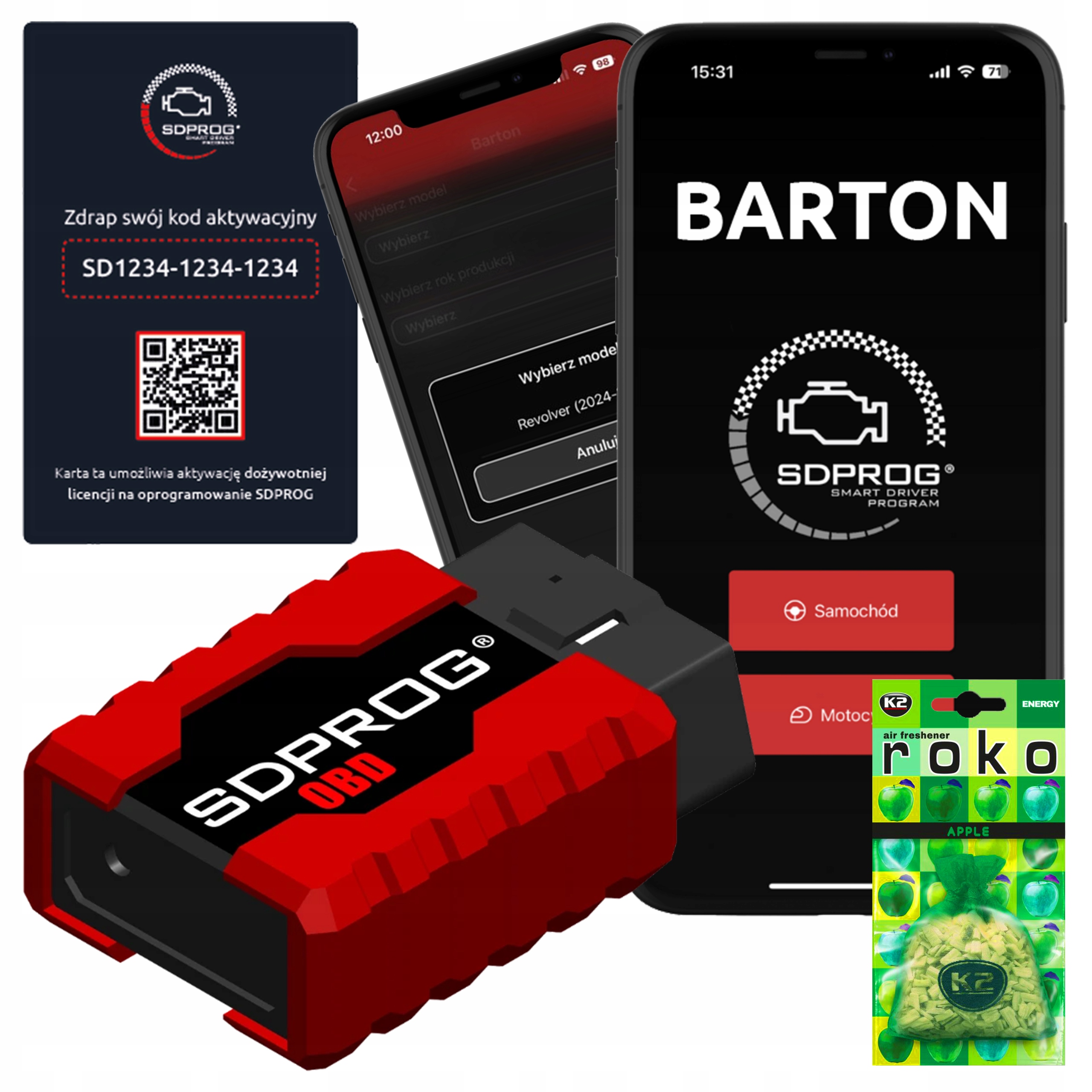 Barton Interfejs Tester Diagnostyczny OBD2 Sdprog Program Obd Android iOS