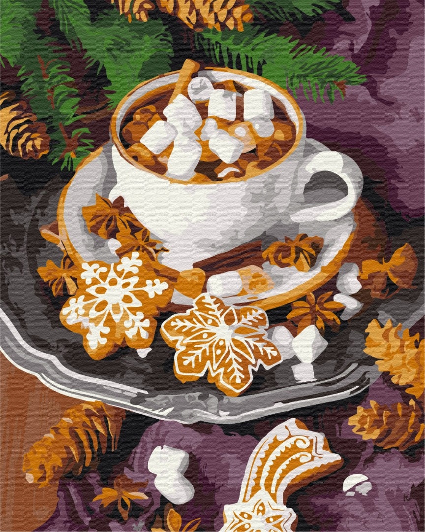 Malování podle čísel Aromatické kakao.. 40x50