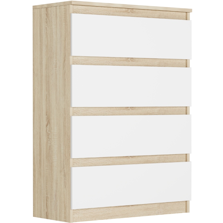 Velká Komoda 4 Zásuvky Skříňka Pl R-4 MIX Sonoma