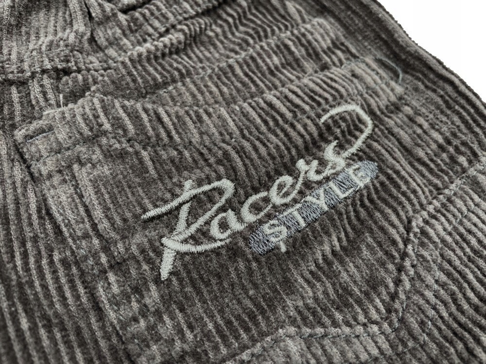 SPODNIE sztruksy w gumkę RACERS r 146 cm DARK Sezon wiosenny letni jesienny zimowy