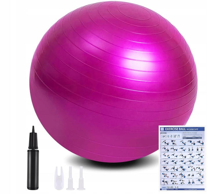 Piłka do ćwiczeń flintronic klasyczna 55cm odcienie różowego