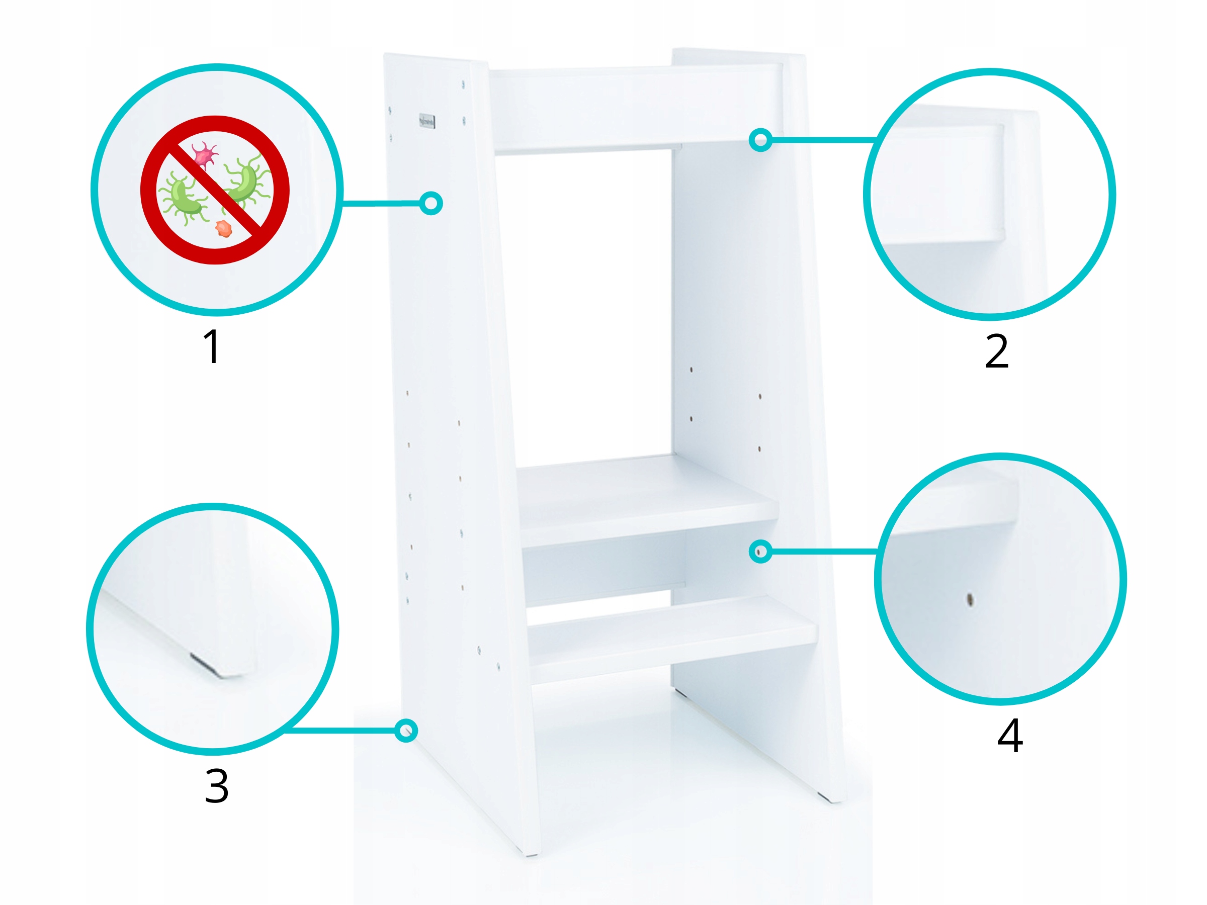Kitchen helper Pomocnik kuchenny Podest biały Kolekcja Magiczna Kredka