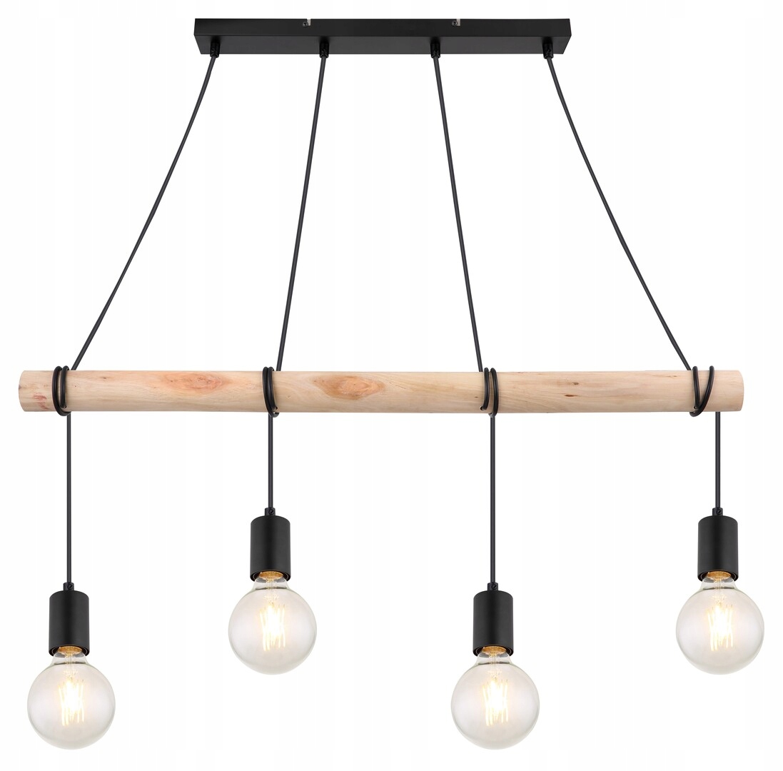Industriální závěsná lampa E27 4x40W černá matná 3980 Pablo Rabalux