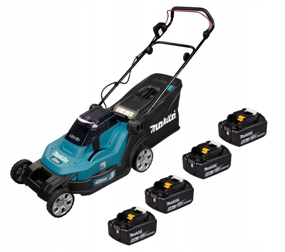 Makita Aku Kosiarka Lxt 2x18V 36V 43CM 50L 4x6Ah BL1860 DLM432Z