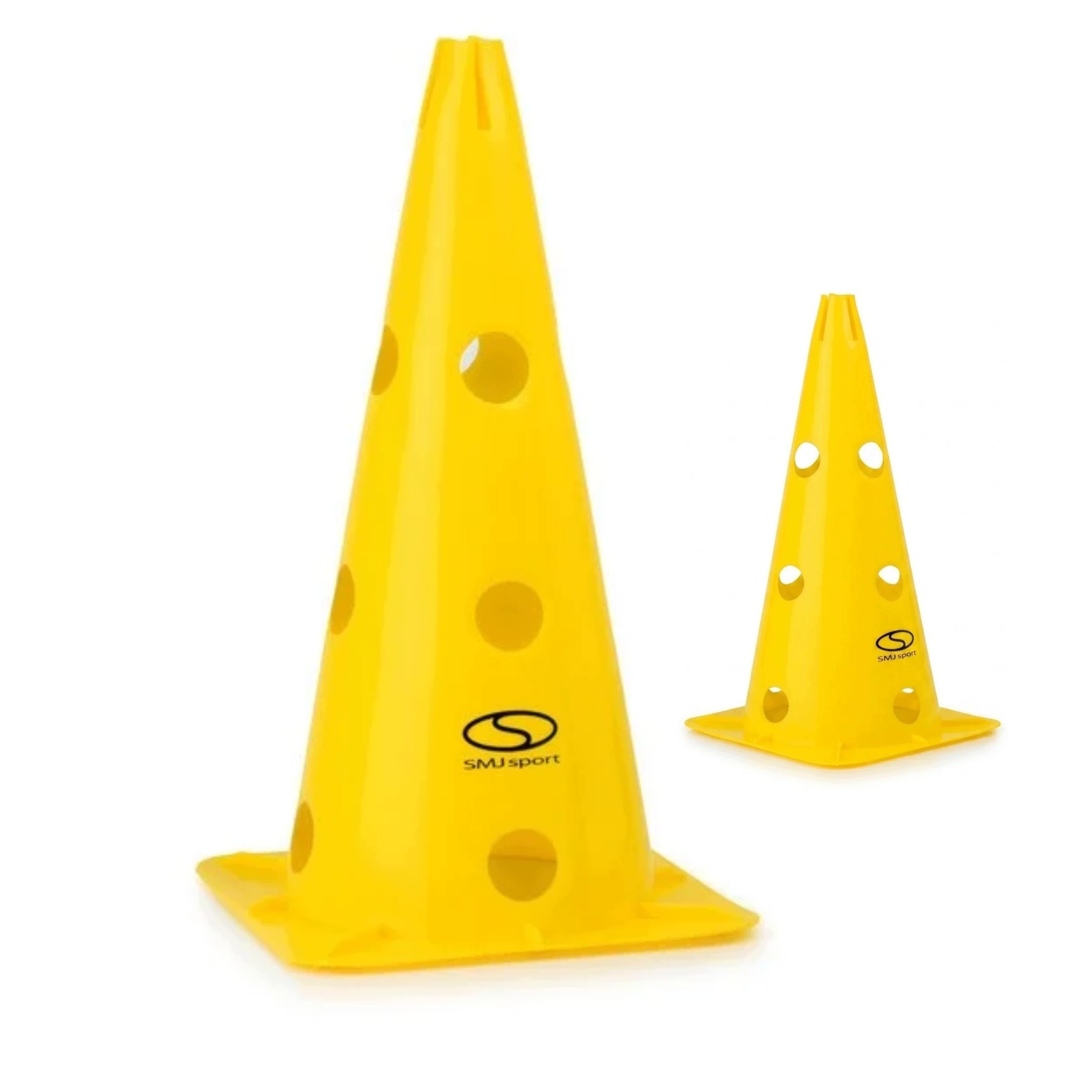 Plastikowy stożek pachołek pod tyczki baza tor przeszkód 38cm Smj sport