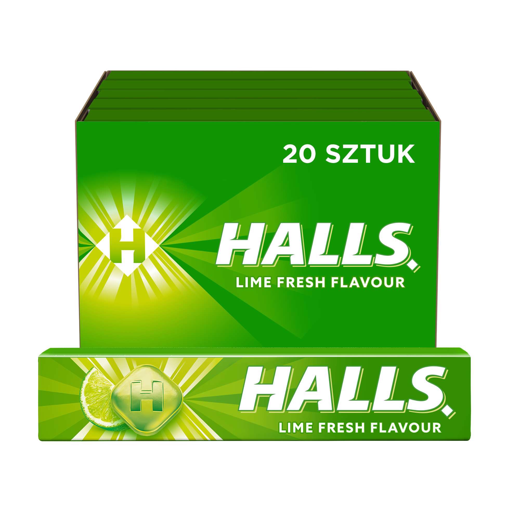 Levně Halls Bonbóny s příchutí limetky 33,5 g x 20 kusů