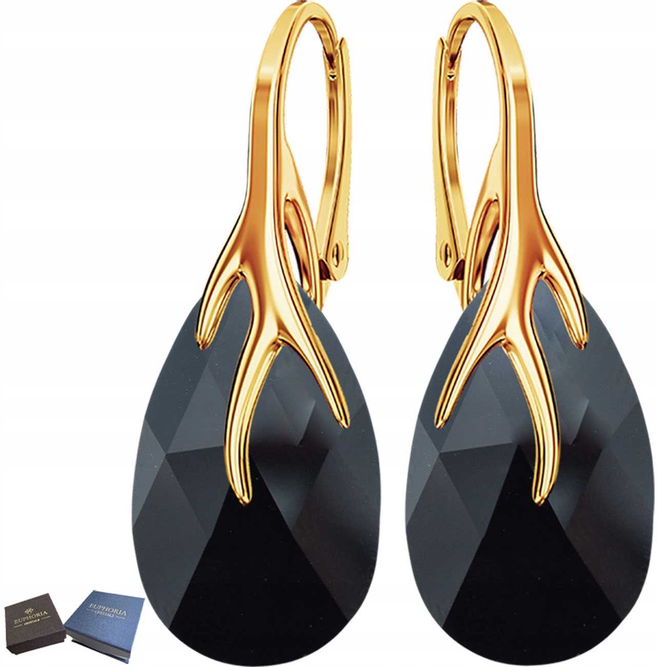 Zlaté Stříbrné Náušnice 925 Závěsné stříbrné šperky Dárek k výročí