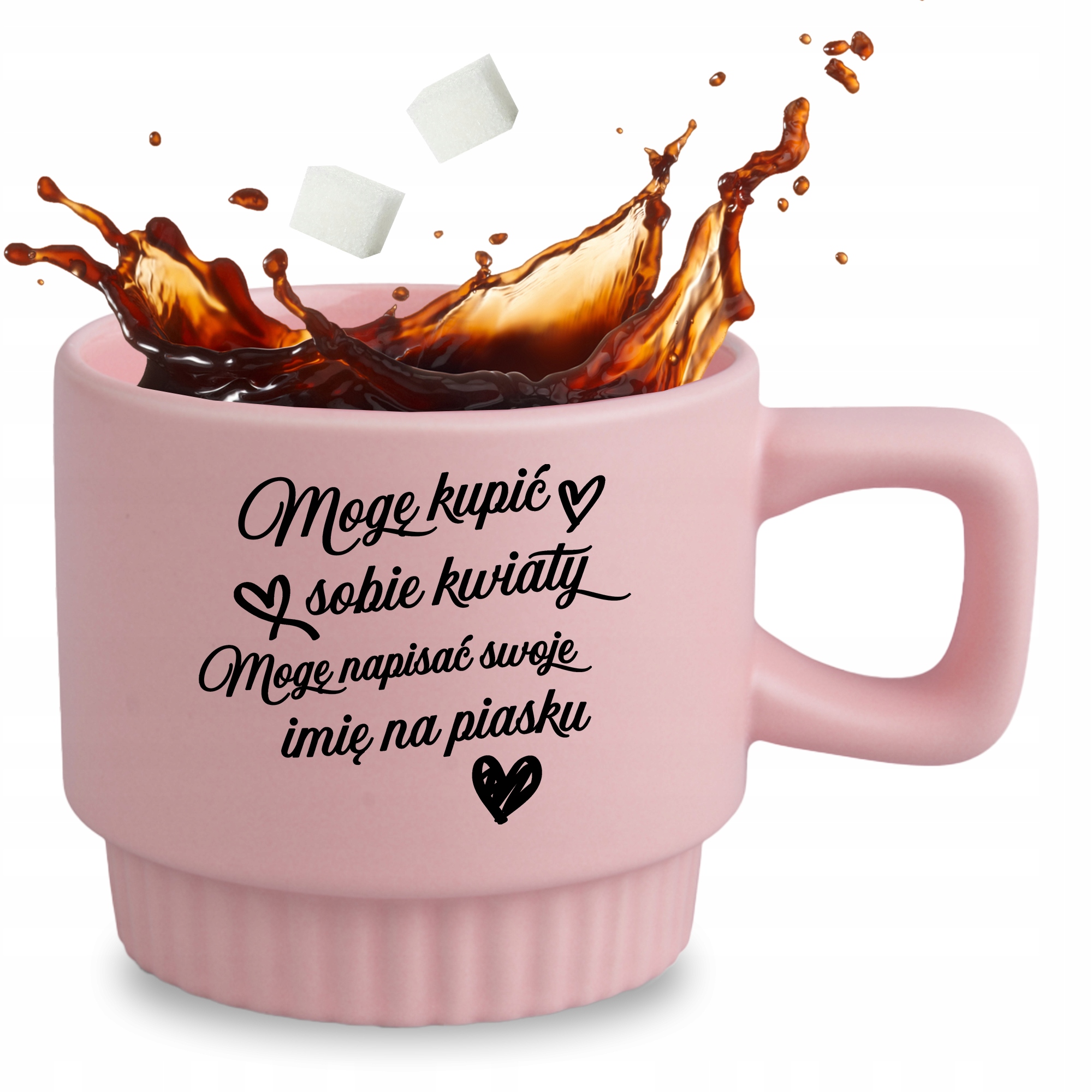 Hrnček Ružový Matný Darček Pre Ňu, Ženskú, Môžem Si Kúpiť Kvety