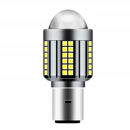 Led Žárovka Led Čočka BA20D S2 35W Bílá Pro Motocykl S Chladičem