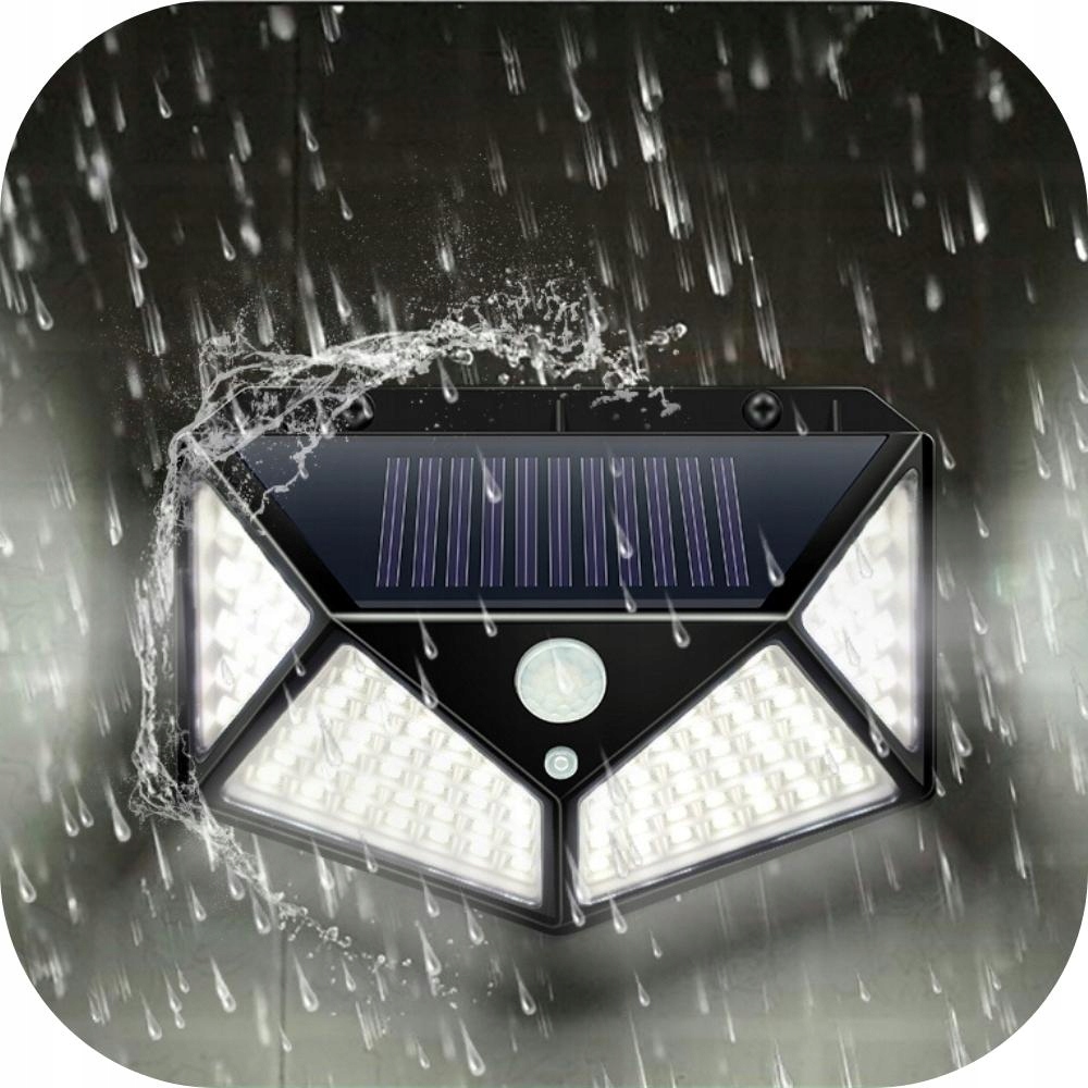 LAMPA SOLARNA Z CZUJNIKIEM RUCHU ZMIERZCHU 100 LED Długość/wysokość 13 cm