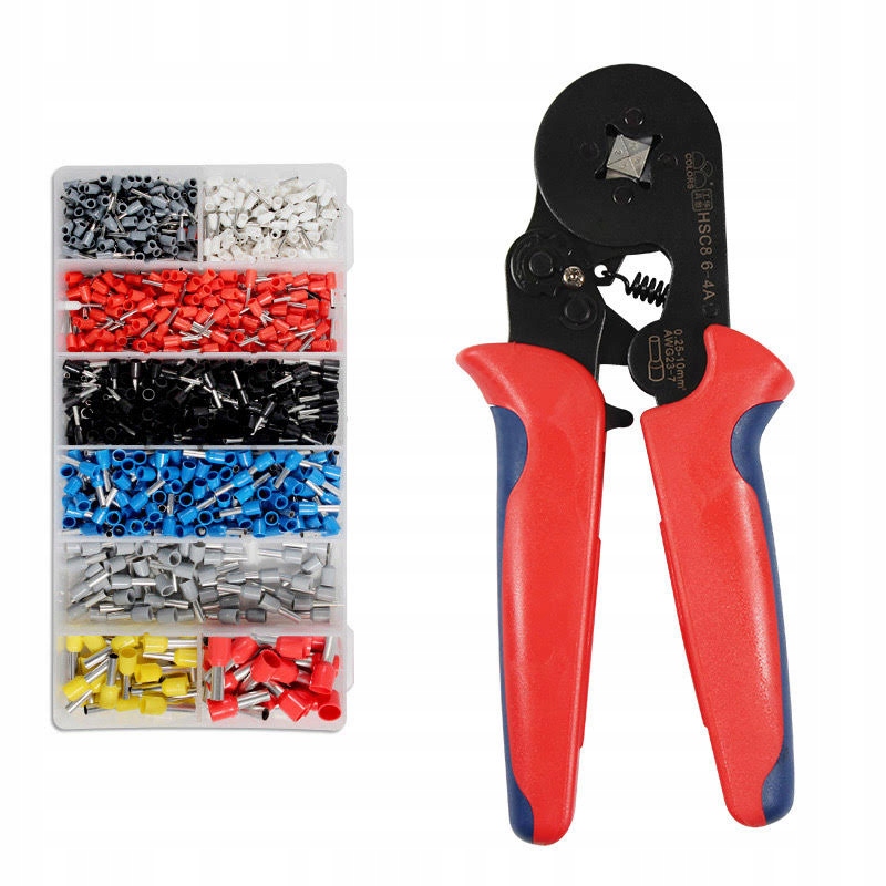 ZACISKARKA PRASKA CZTEROKĄTNA KABLI TULEJEK 0,25-10 +1200szt