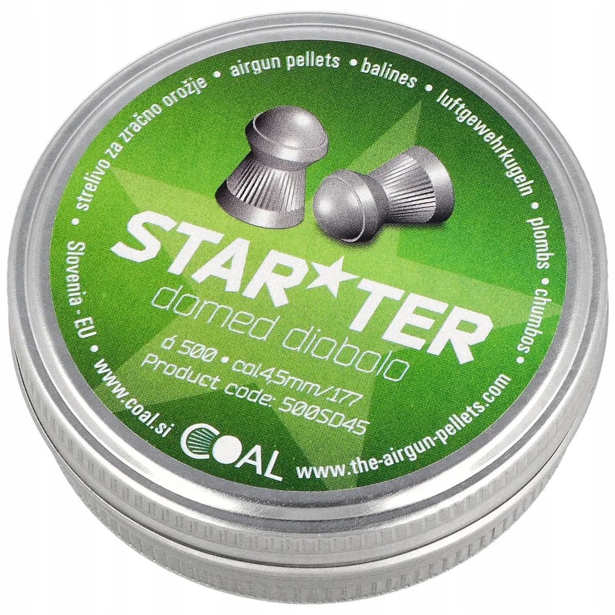 Śrut Coal Starter Domed Diablo 4.5 mm, 500 szt. 0.52 g 8.02 gr