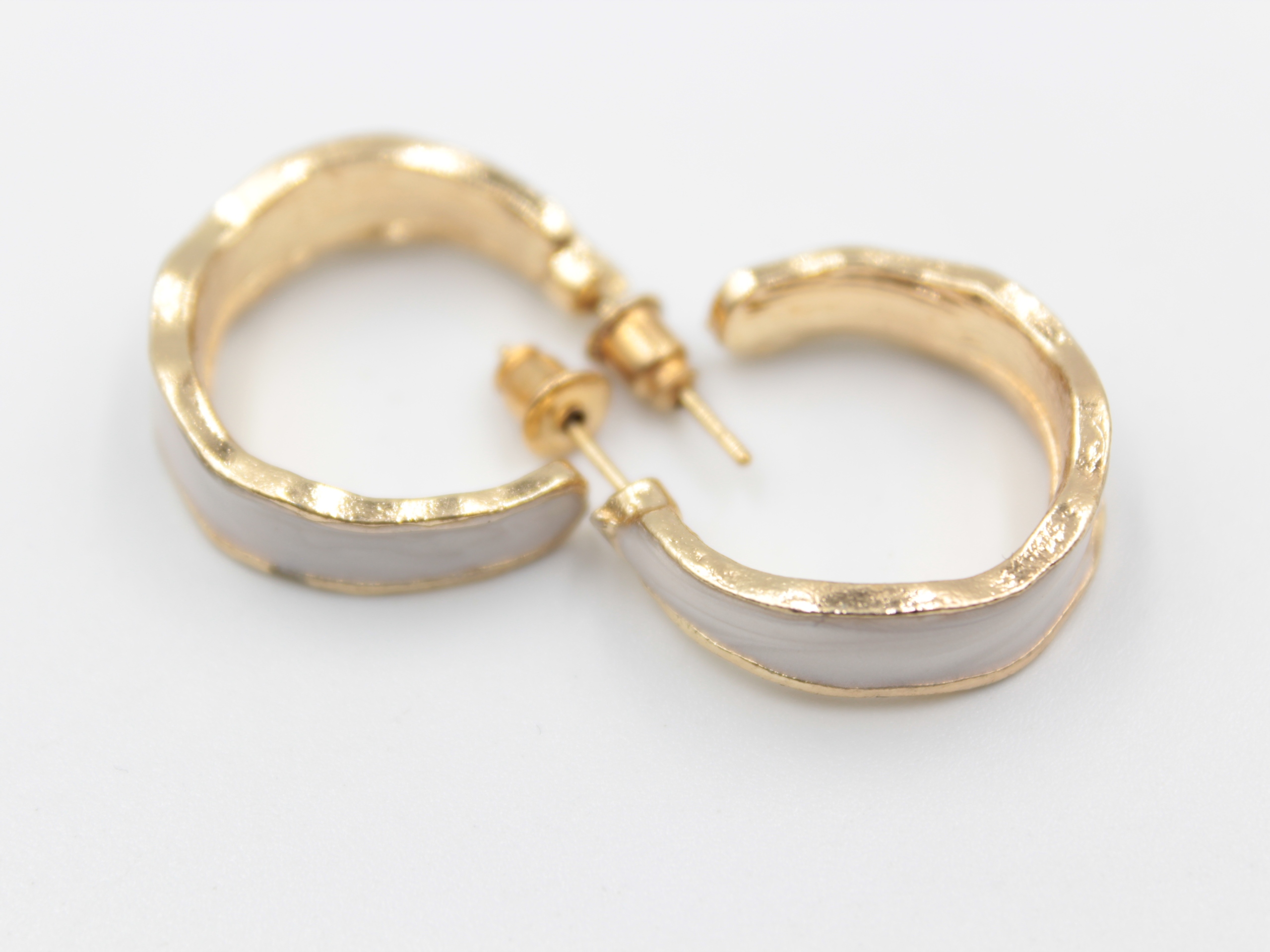 

Złote Wiszące kolczyki stal Koła kółka