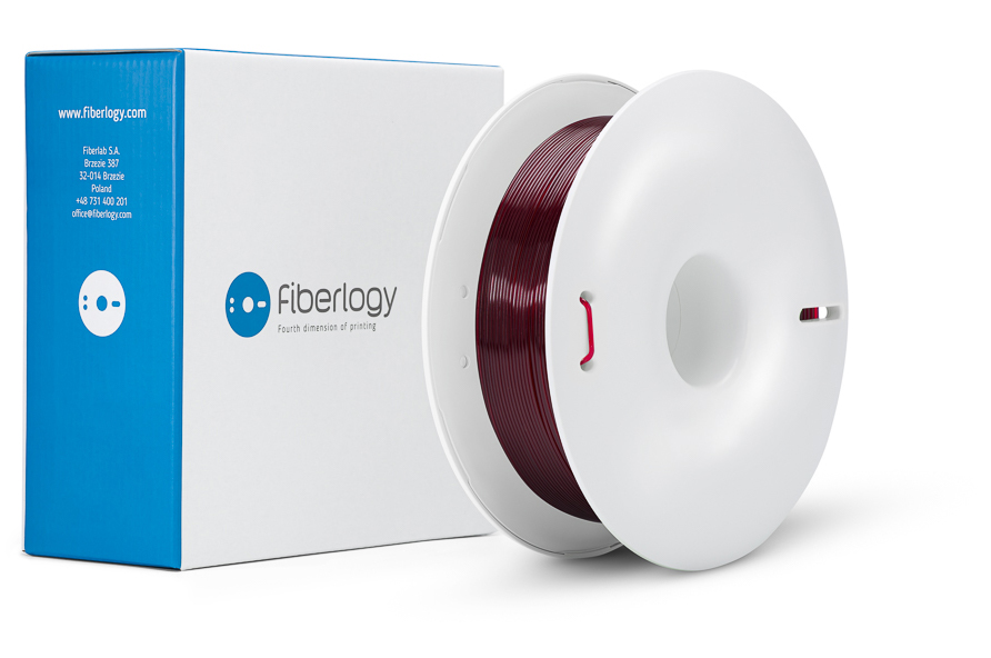 Filament Fiberlogy PET-G Burgundy TR 1.75mm Kolor czerwony