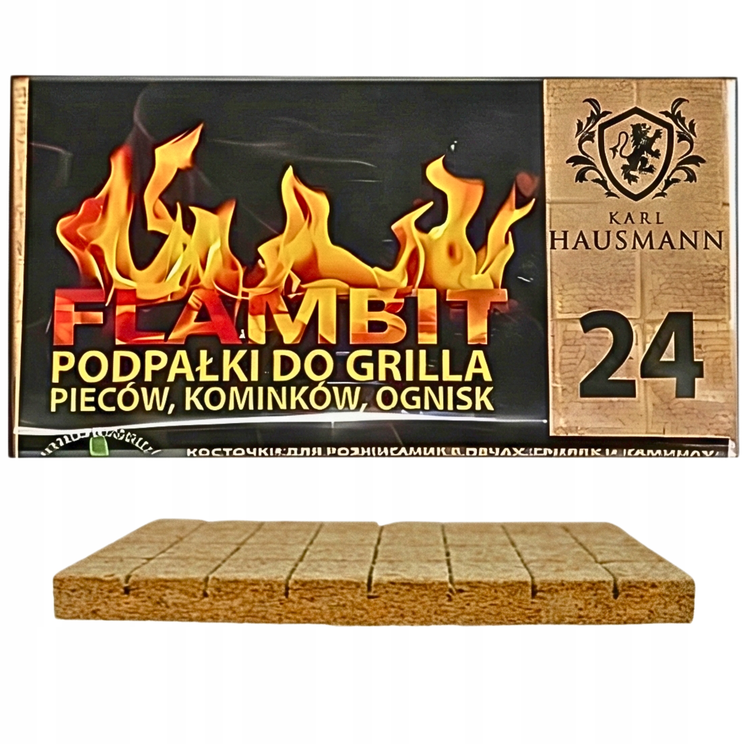 PODPAŁKA DO KOMINKA PIECA GRILLA W KOSTKACH ECO 24SZT ROZPAŁKA EKOLOGICZNA