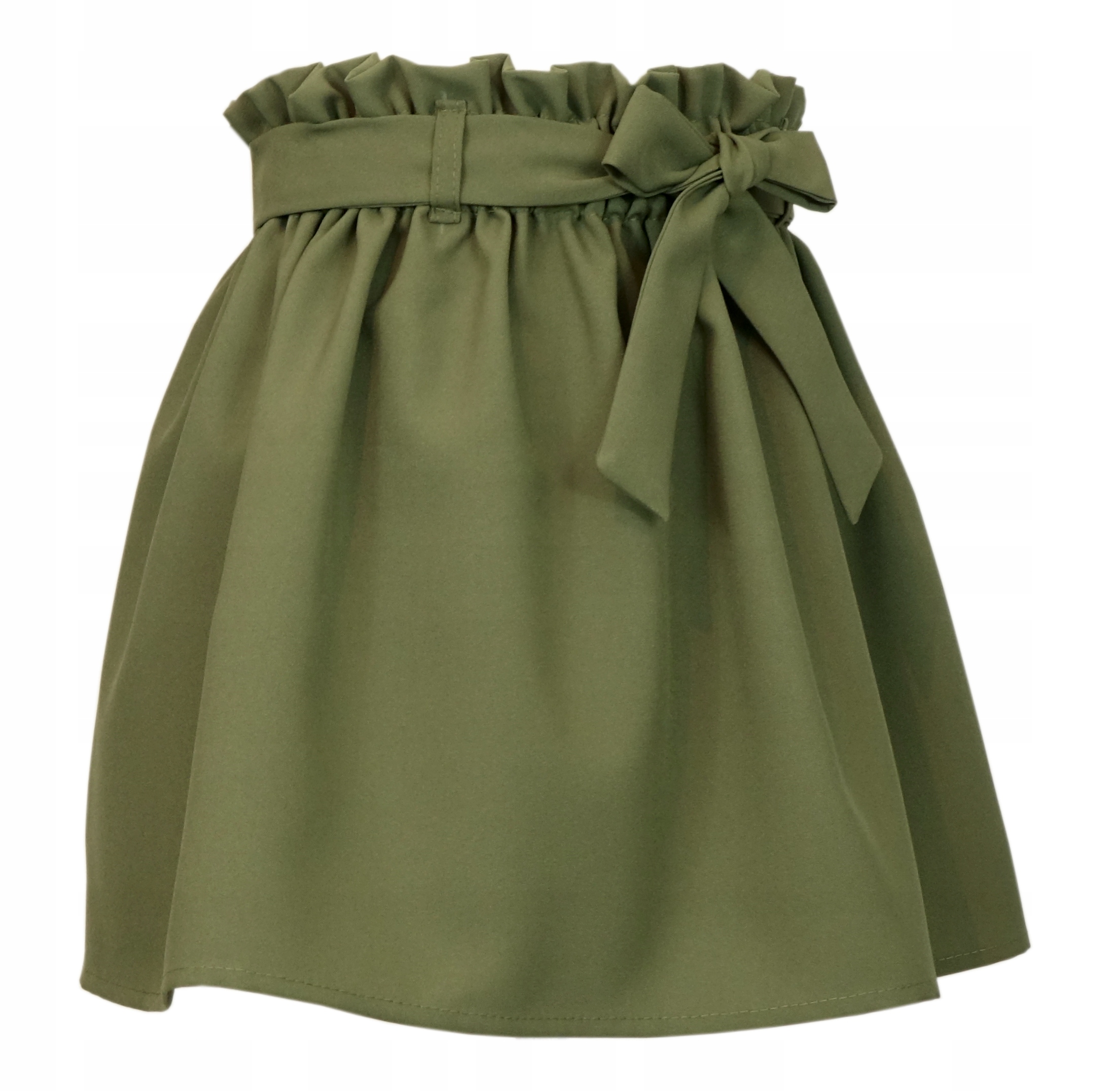 KHAKI SPÓDNICA NA GUMIE GUMA PASEK DOWOLNA DŁUGOŚĆ Wzór dominujący bez wzoru