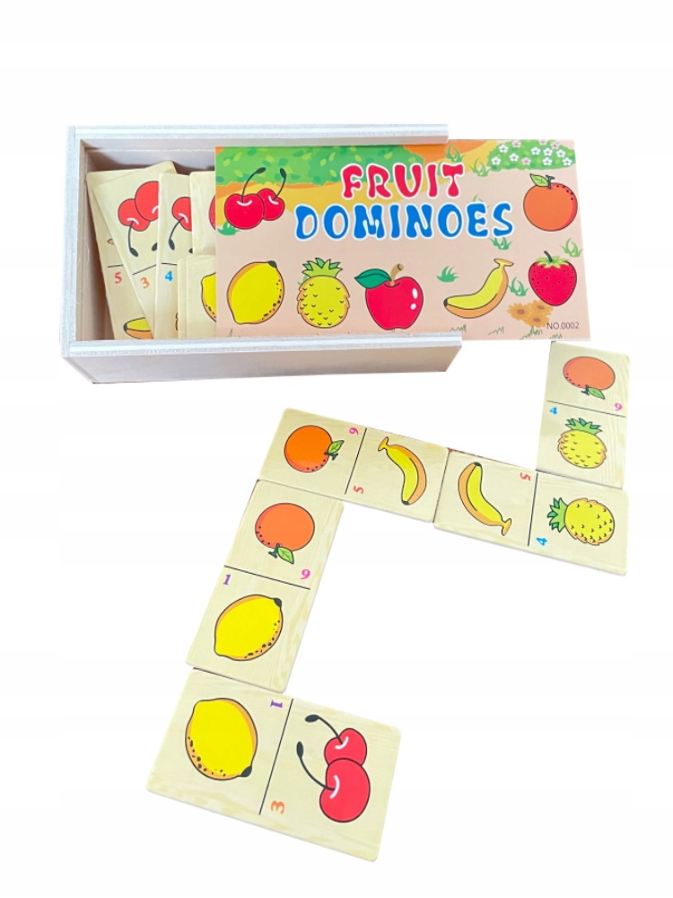 domino drewniane owoce — 5