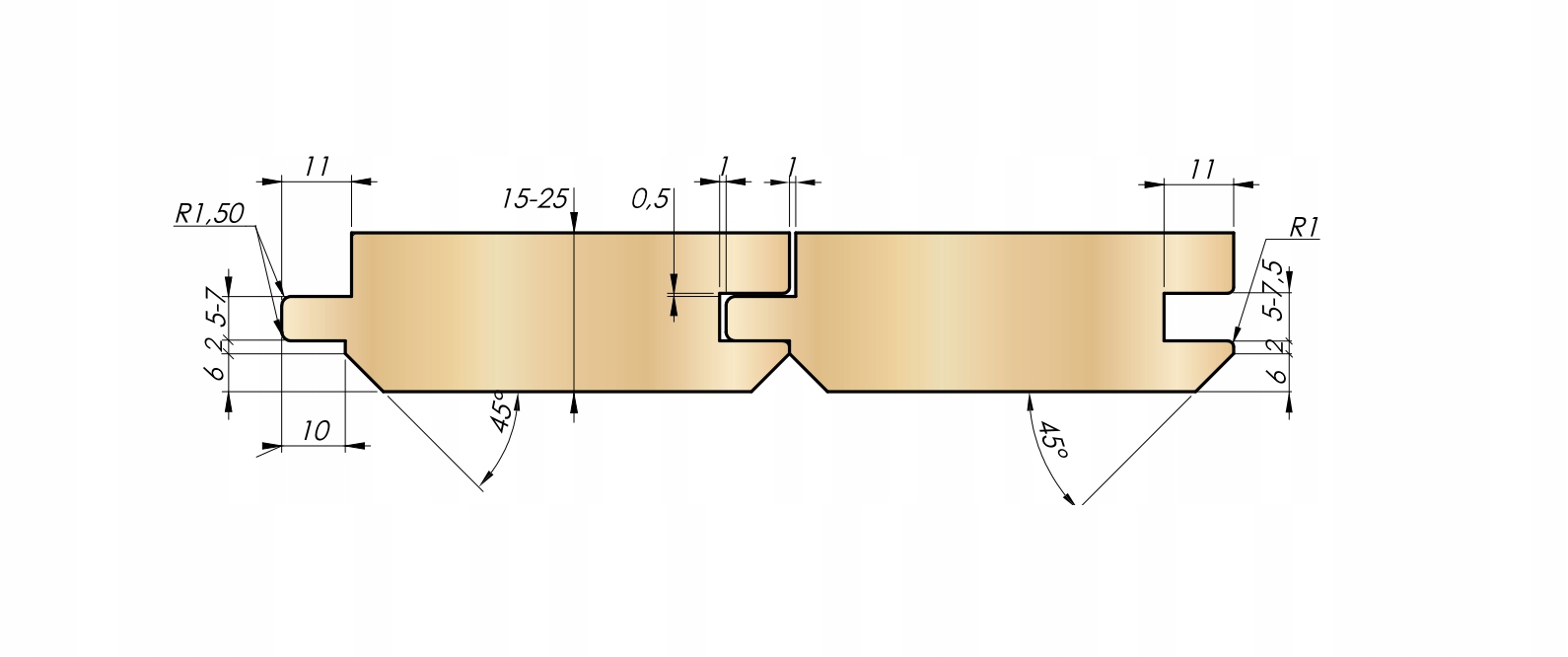Faba Sada fréz pro obložení Z4 Hm 160x40xH34 mm Profil 7b
