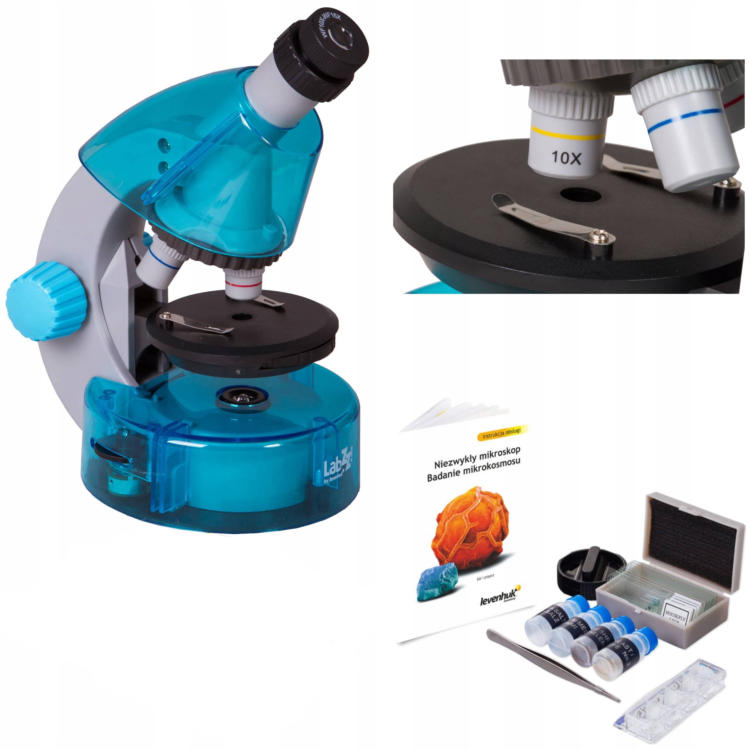 Mikroskop dla dzieci, szkolny, optyczny M101 /640x Zestaw Gratis!