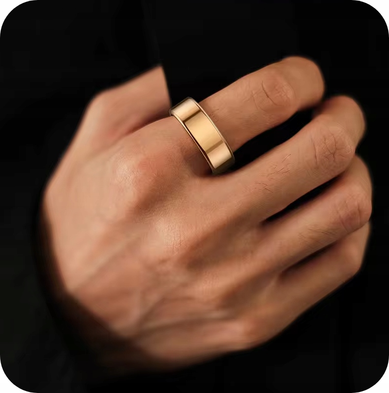 SMARTRING GOLD PIERŚCIONEK Smart Ring TĘTNO NASYCENIE MONITOR SNU SPORT PL Wodoszczelność tak