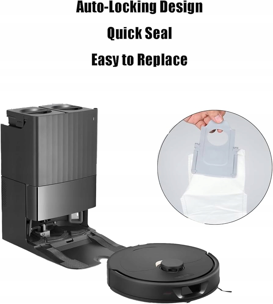 4x Worek brud kurz stacja Roborock Q Revo Q5 Q7 Roborock S7 maxv ultra S8 Typ worka syntetyczny