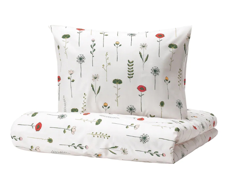 

Ikea Nattslanda Komplet pościeli 150x200cm Kwiaty