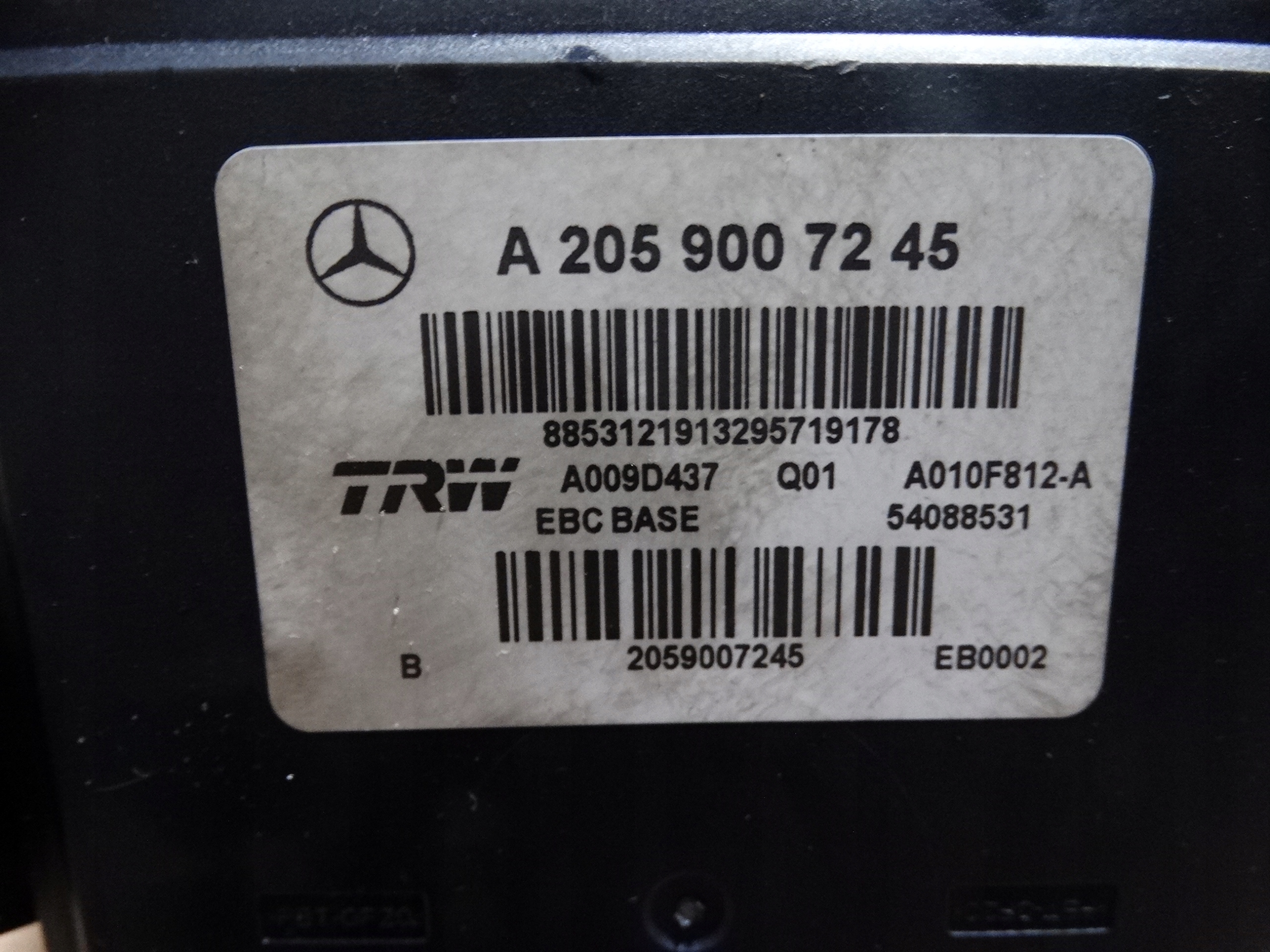 IDEALNY KPL.control unit pump ABS MERCEDES W205 1 9