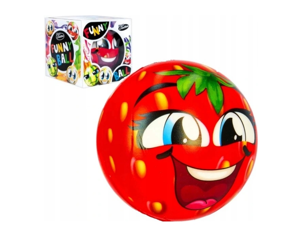 PILKA ZMYŁKA FUNNY BALL 10CM OWOCE MC WB 48 W**