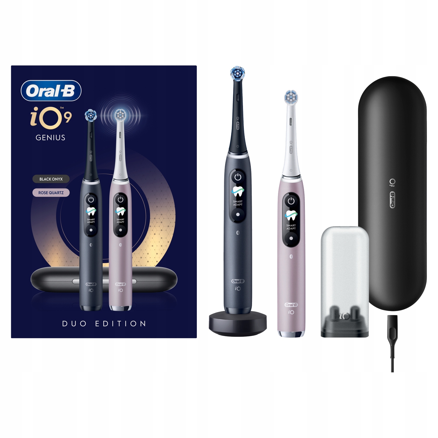 Oral-B iO 9 Duo Czarna i Różowa Szczoteczka elektryczna technologia Braun