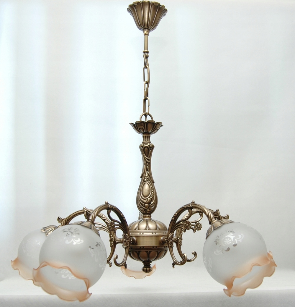 Mosadzný luster, mosadzná závesná lampa