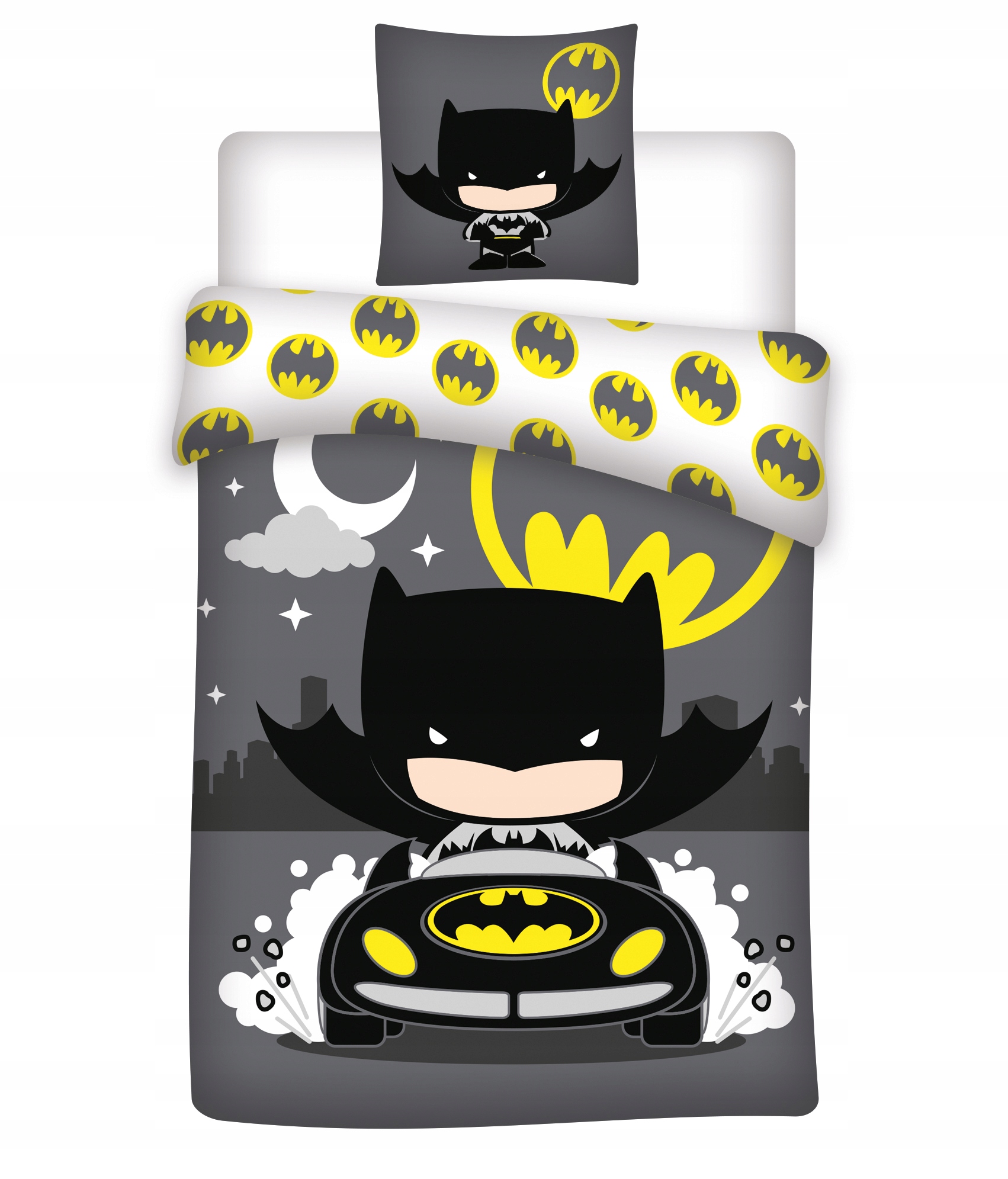 

Pościel Batman bawełnia 140x200 Czarna szara Maska