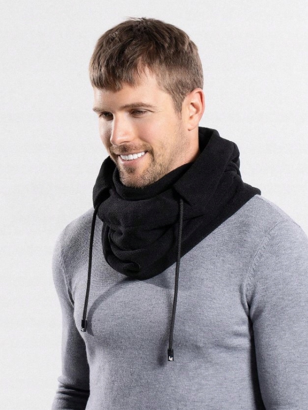 CZAPKA ZIMOWA MĘSKA KAPTUR KOMIN ZIMOWY CIEPŁY POLAR Marka bez marki