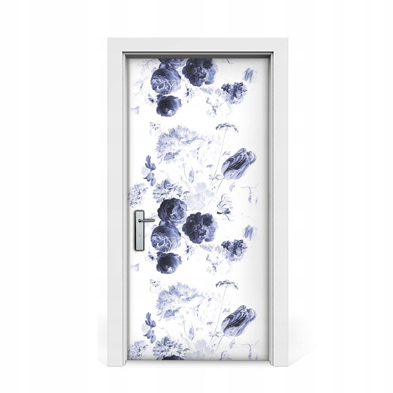 

Naklejka na drzwi Kwiaty w negatywie 95x205