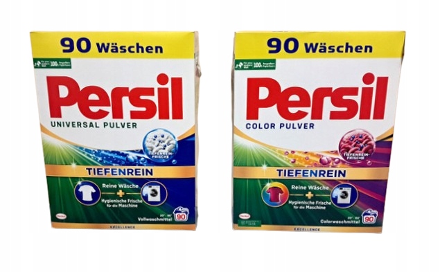 Persil Niemiecki Proszek do Prania Zestaw kolor Biały 180prań 10,8 kg De