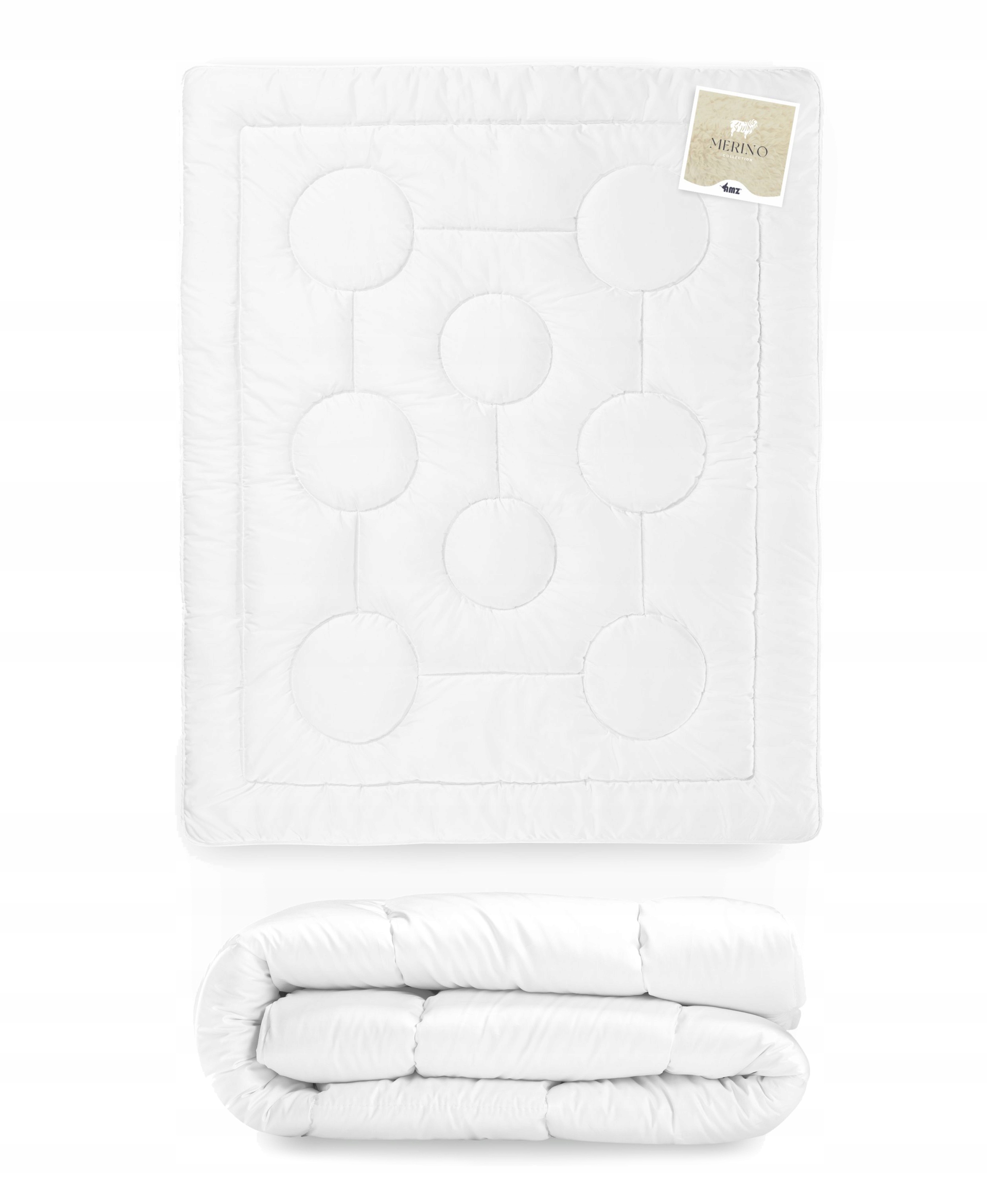 Vlnená prikrývka Merino Amz teplá, prírodná, hypoalergénna 180x200