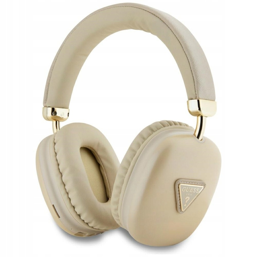 Sluchátka do uší Guess Bluetooth 5.3 Metallic Triangle Logo zlatá