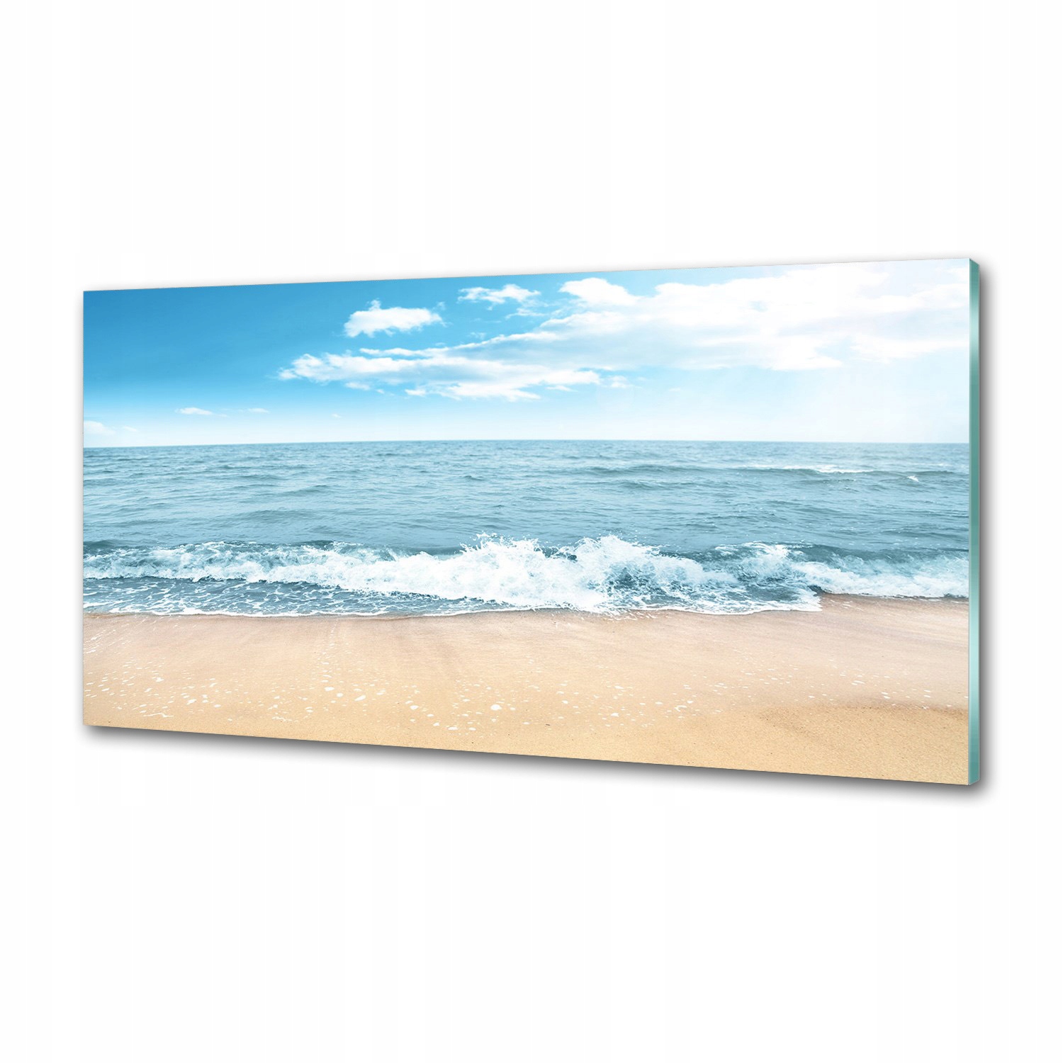Sklenený panel do kuchyne Pláž 120x60 cm Lepidlo