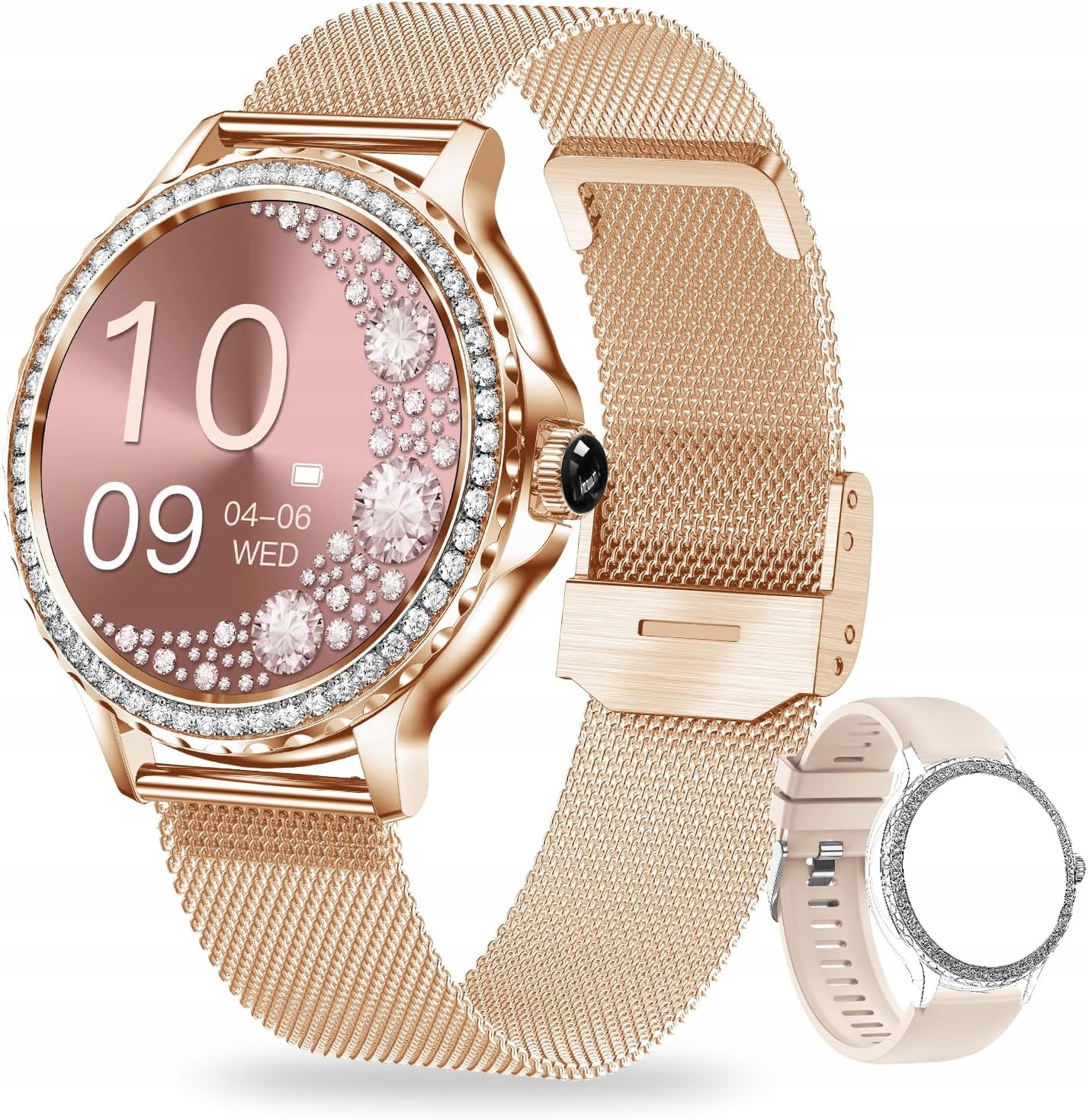 Zegarek Damski Smartwatch Shine Rozmowy Polskie Menu- Fitness Dwa Paski