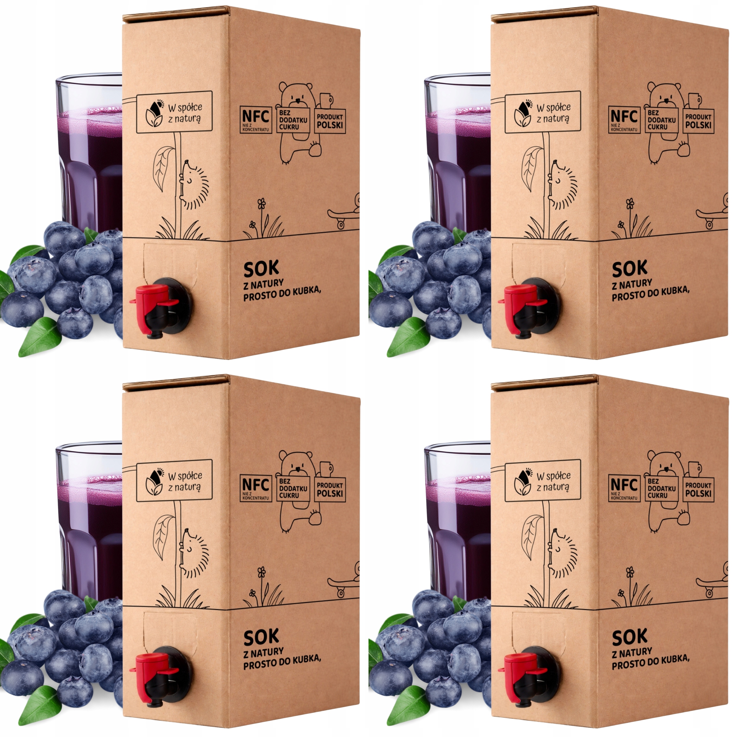 Sok z Borówki Amerykańskiej Tłoczony 5L Nfc Borówka 100% Bez Cukru zestaw
