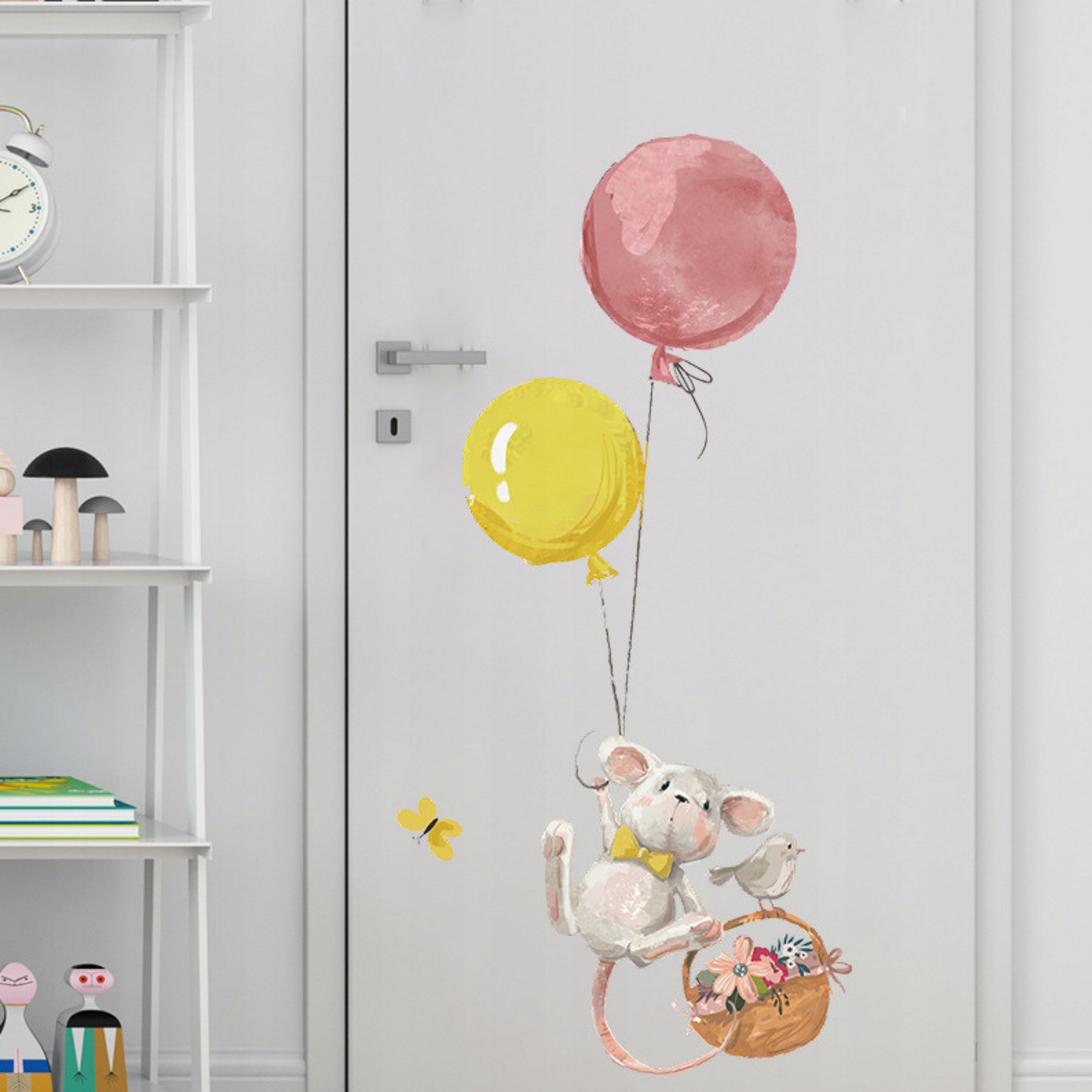 NAKLEJKA NAŚCIENNA MYSZKA BALONY 24 cm x70 cm Długość 100 cm